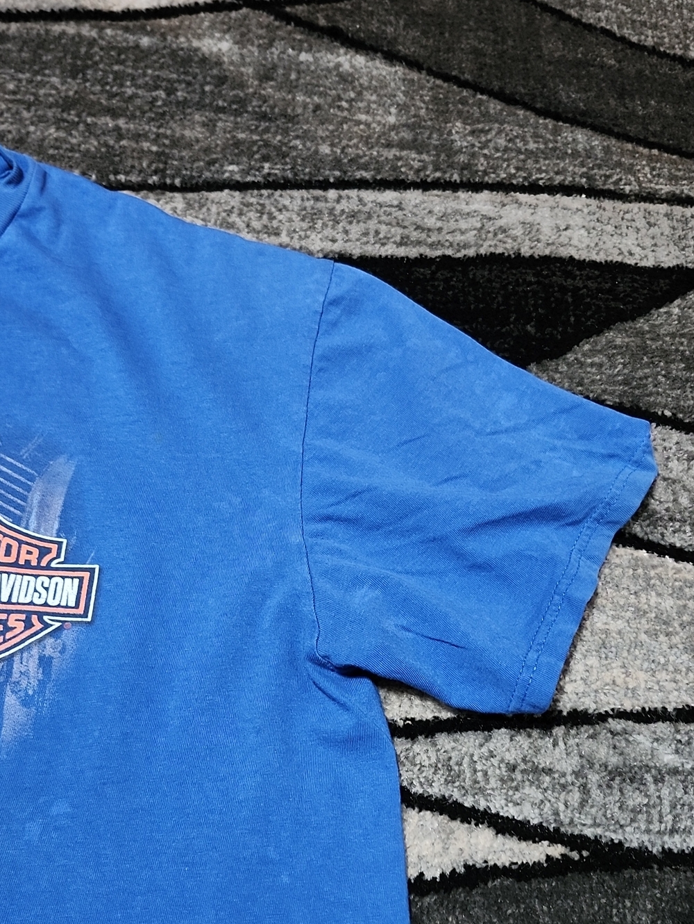 HARLEY DAVIDSON 2013 BLUE ENGINE GRAPHIC COTTON CREW-NECK SACRAMENTO TEE-SHIRT - Picture 4 of 15